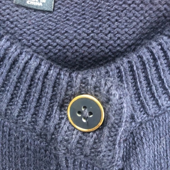 Tommy Hilfiger Navy Red Zigzag Cardigan Sweater L Button Up SOFT Argyle Fall - Picture 4 of 6